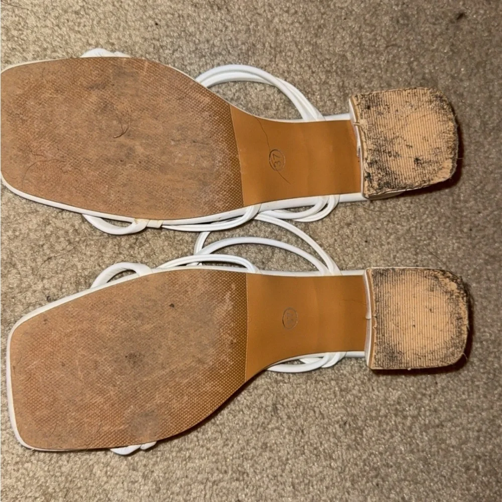 Elegant White Strappy Women's Sandals